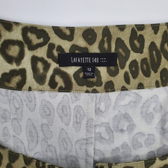 Lafayette 148 NY Cheetah Animal Print Pants & Tank Top Set Maximalism Sz 12/10 - Picture 6 of 10